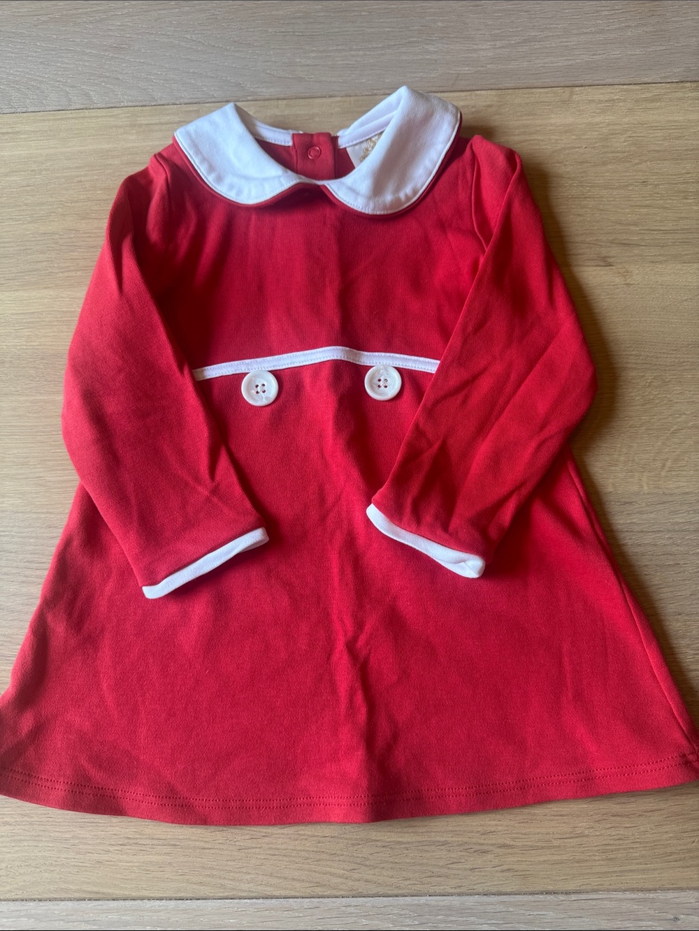 TBBC Lindy's Lunch Dress - Richmond Red w/ Worth Ave White - Pima 18-24 M